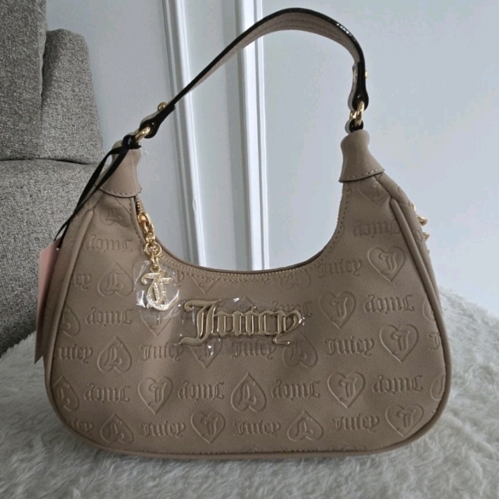 Y2K Juicy Couture Cafe Semi Charmed Hobo Crossbody Bag